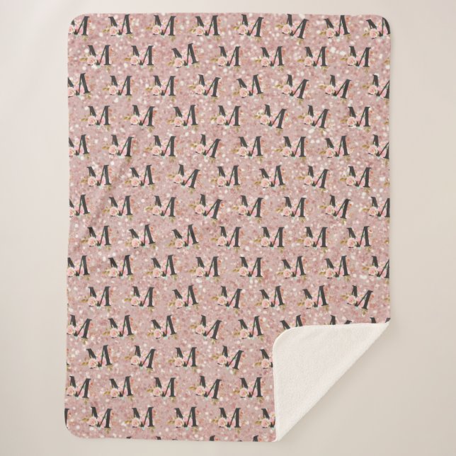 Letter M Sherpa Blanket (Front)