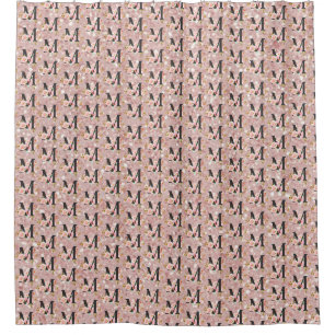 Letter M Shower Curtain