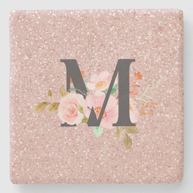 Letter M Stone Coaster (Front)