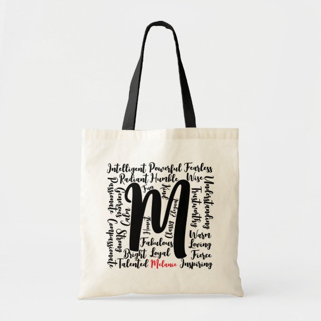 Letter M Tote Bag (Front)