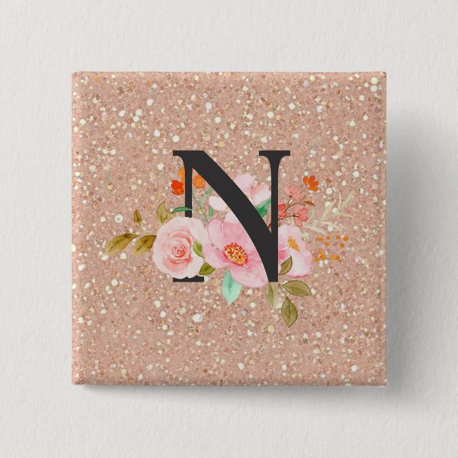 Letter N 15 Cm Square Badge (Front)