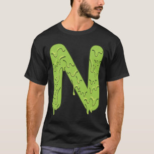 Letter N Alphabet Initials Halloween Costume Kids T-Shirt