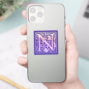 Letter N Colourful Vintage First Letter Gradient
