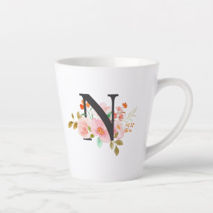 Letter N Latte Mug