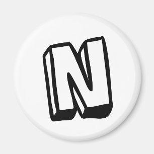 Letter N Magnet