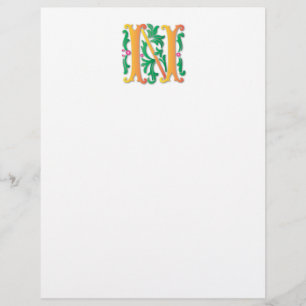 Letter N Monogram Fleur de lis