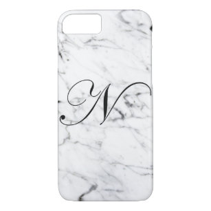 Letter N monogram Marble texture Case-Mate iPhone Case