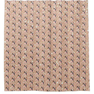 Letter N Shower Curtain