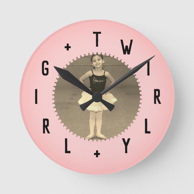 Letter Numbers Round Clock (Front)