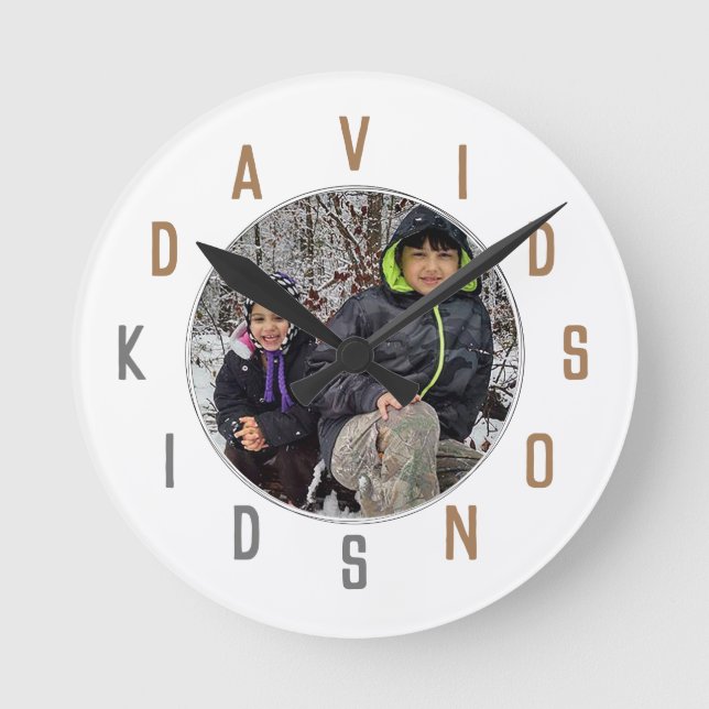 Letter Numbers Round Clock (Front)