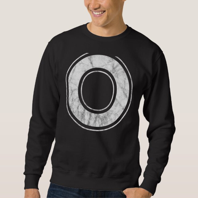 Letter O Capital Alphabet Monogram Initial Sweatshirt (Front)