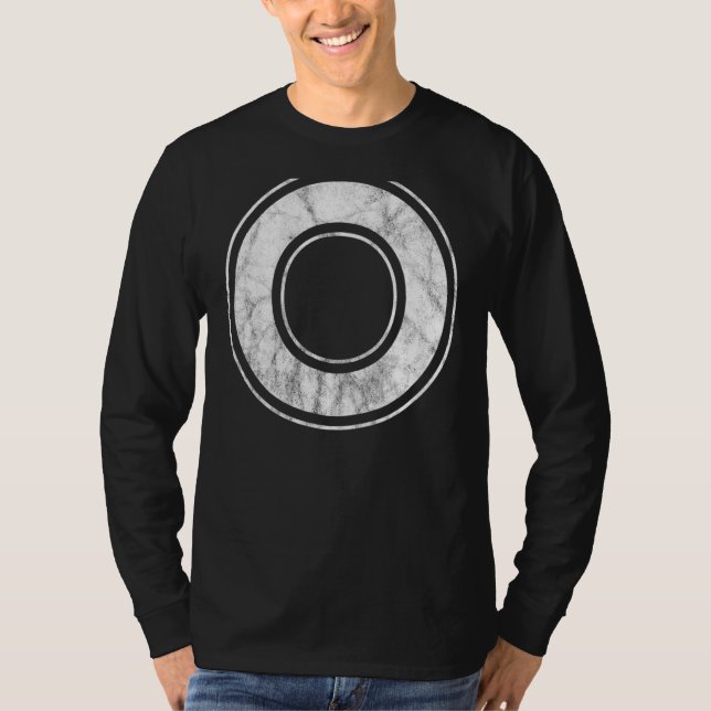 Letter O Capital Alphabet Monogram Initial T-Shirt (Front)