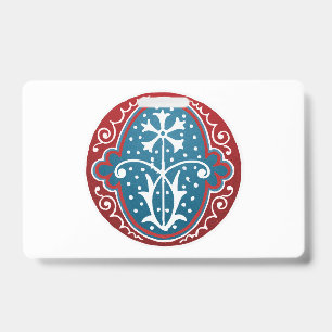 Letter "O" Elegant Embroidered ID Badge