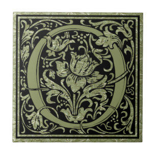 Letter O First Letter Monogram Ceramic Tile