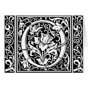 Letter O Mediaeval Monogram Art Nouveau