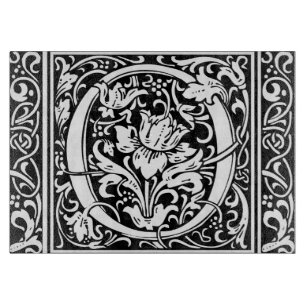 Letter O Mediaeval Monogram Art Nouveau Cutting Board