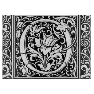 Letter O Mediaeval Monogram Art Nouveau Cutting Board