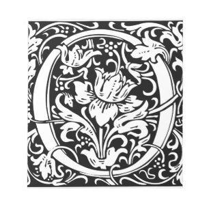 Letter O Mediaeval Monogram Art Nouveau Notepad