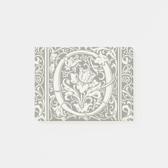 Letter O Mediaeval Monogram Art Nouveau Post-it Notes (Front)
