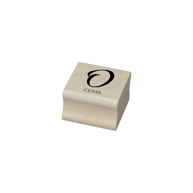 Letter O Monogram Personalised Rubber Stamp (Stamp)