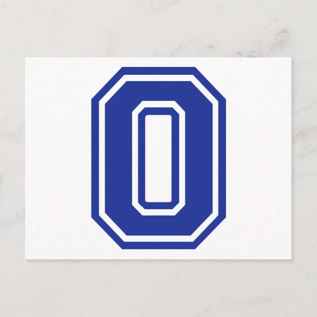 Letter O Postcard (Front)