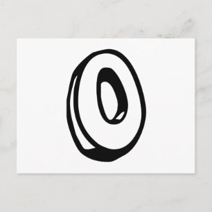 Letter O Postcard