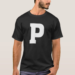 Letter P  Alphabet Capital Letter T-Shirt