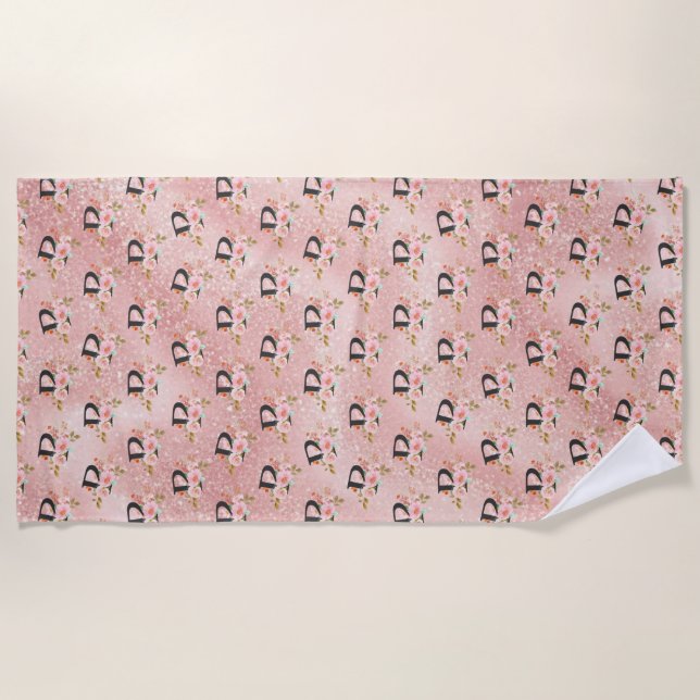 Letter P Beach Towel (Front)