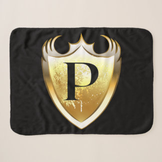 Letter P Capital Alphabet Sherpa Blanket