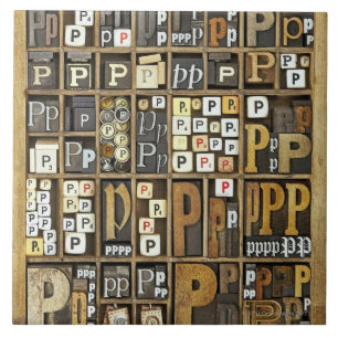 Letter P Ceramic Tile