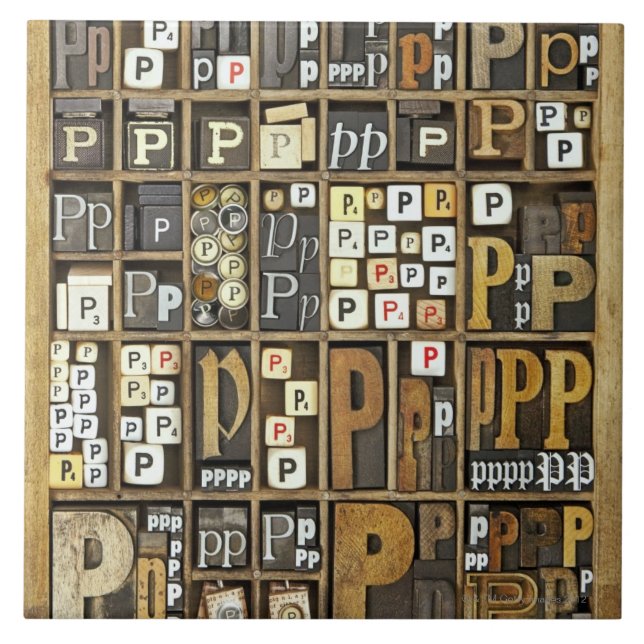 Letter P Ceramic Tile (Front)