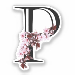 Letter P, Cherry Blossom