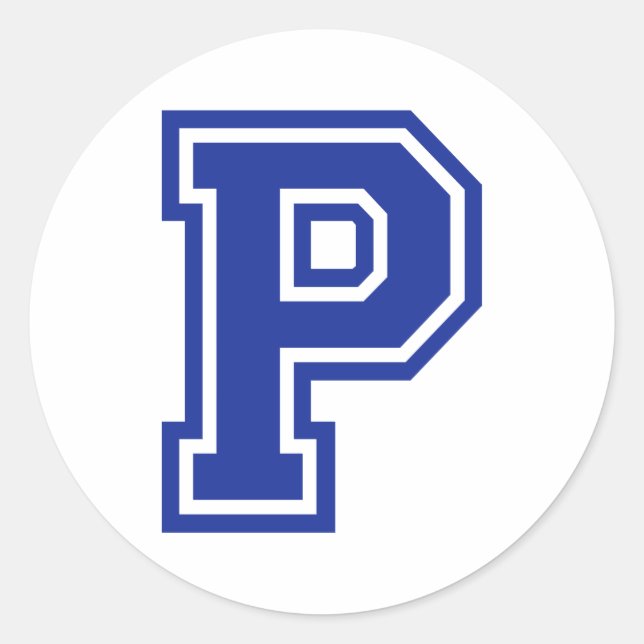 Letter P Classic Round Sticker (Front)