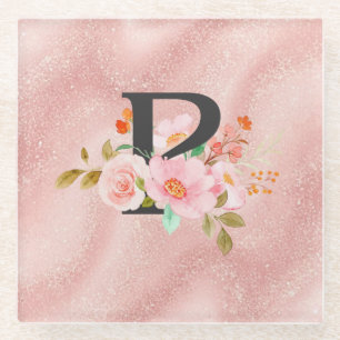 Letter P Glass Coaster