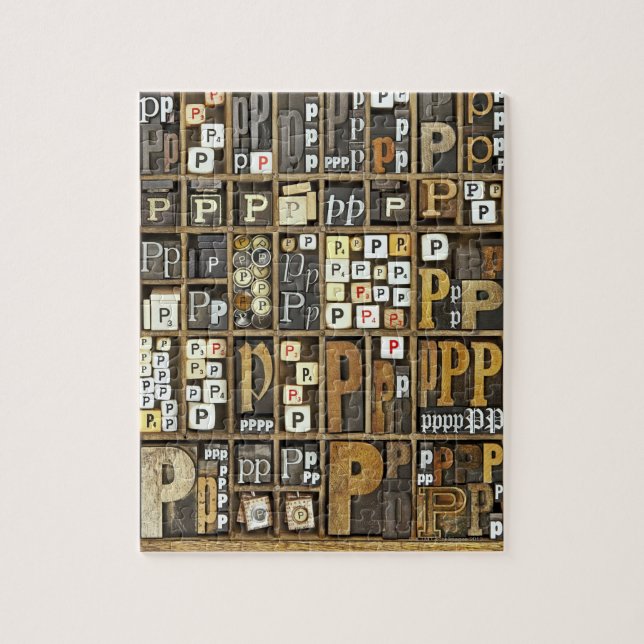 Letter P Jigsaw Puzzle (Vertical)