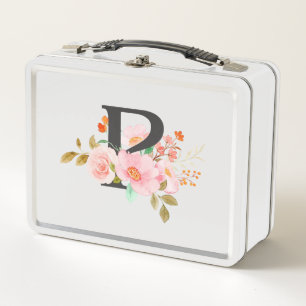 Letter P Metal Lunch Box