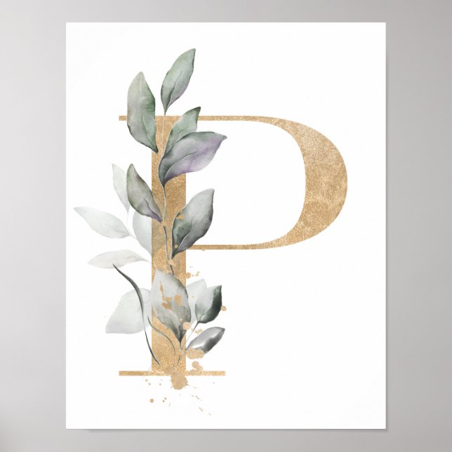 Letter P Monogram Poster (Front)