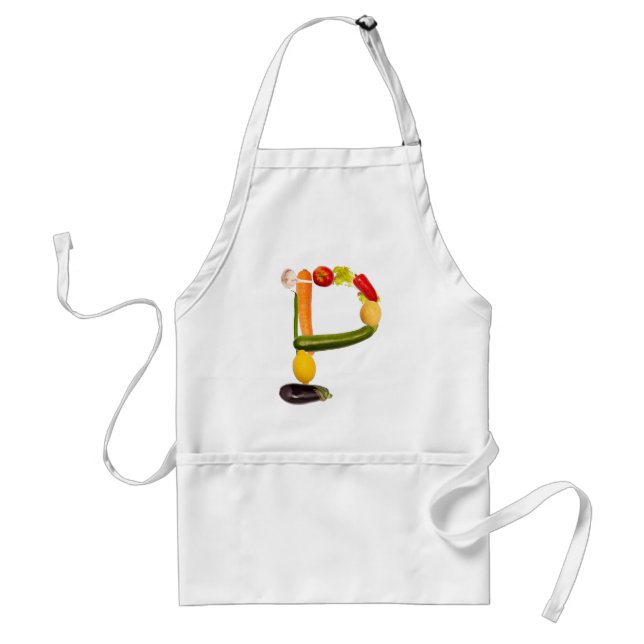 letter "P" of fruits and vegetables Standard Apron (Front)