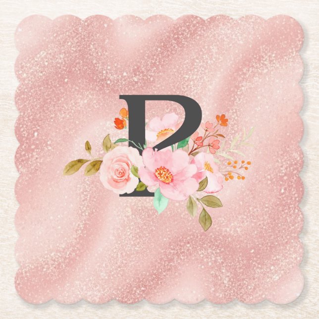 Letter P Paper Coaster (Front)