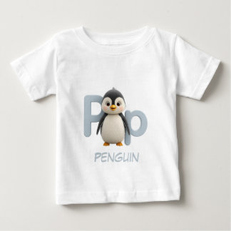 Letter P Penguin Educational Kids T-Shirt | Upperc