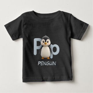 Letter P Penguin Educational Kids T-Shirt | Upperc