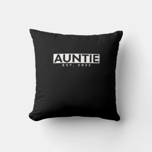 Letter Print Graphic Auntie est. 2022 Cushion