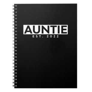 Letter Print Graphic Auntie est. 2022 Notebook