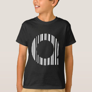 LETTER Q BAR CODE First Initial Barcode Pattern T-Shirt