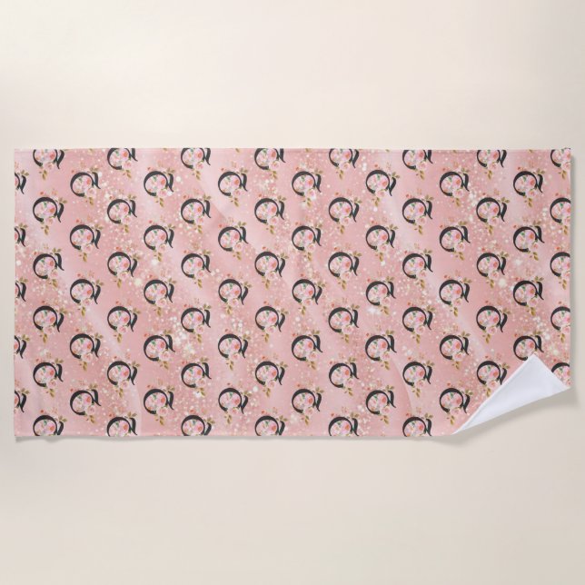 Letter Q Beach Towel (Front)