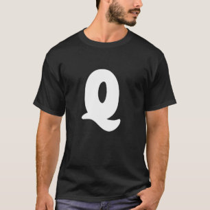 Letter Q Capital Alphabet Team Groups Costume Matc T-Shirt