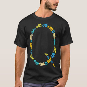Letter Q Capital Initial Monogram Trucks Transport T-Shirt