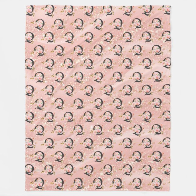 Letter Q Fleece Blanket (Front)