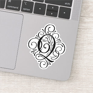 Letter Q Initial Elegant Flourish Monogram