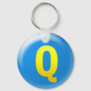 Letter Q Key Ring